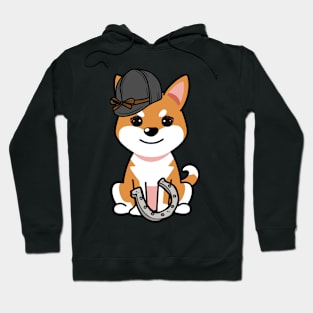 Funny orange dog is ready to ride a horse Hoodie